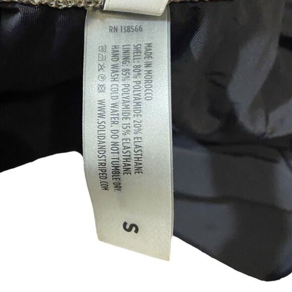 Solid and Striped Nina One Piece Swimsuit Women Small Olive Green Missing Beltd - Picture 10 of 14